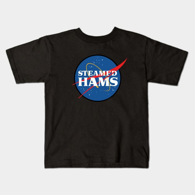 Steamed Space Hams Kids T-Shirt by Roufxis